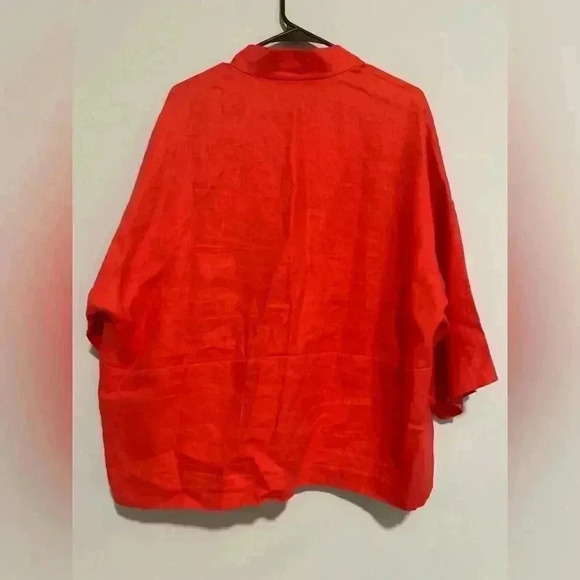 Lafayette 148 Pink/Coral 100% Linen Blazer/Cardigan Womens Size Small - Picture 6 of 6